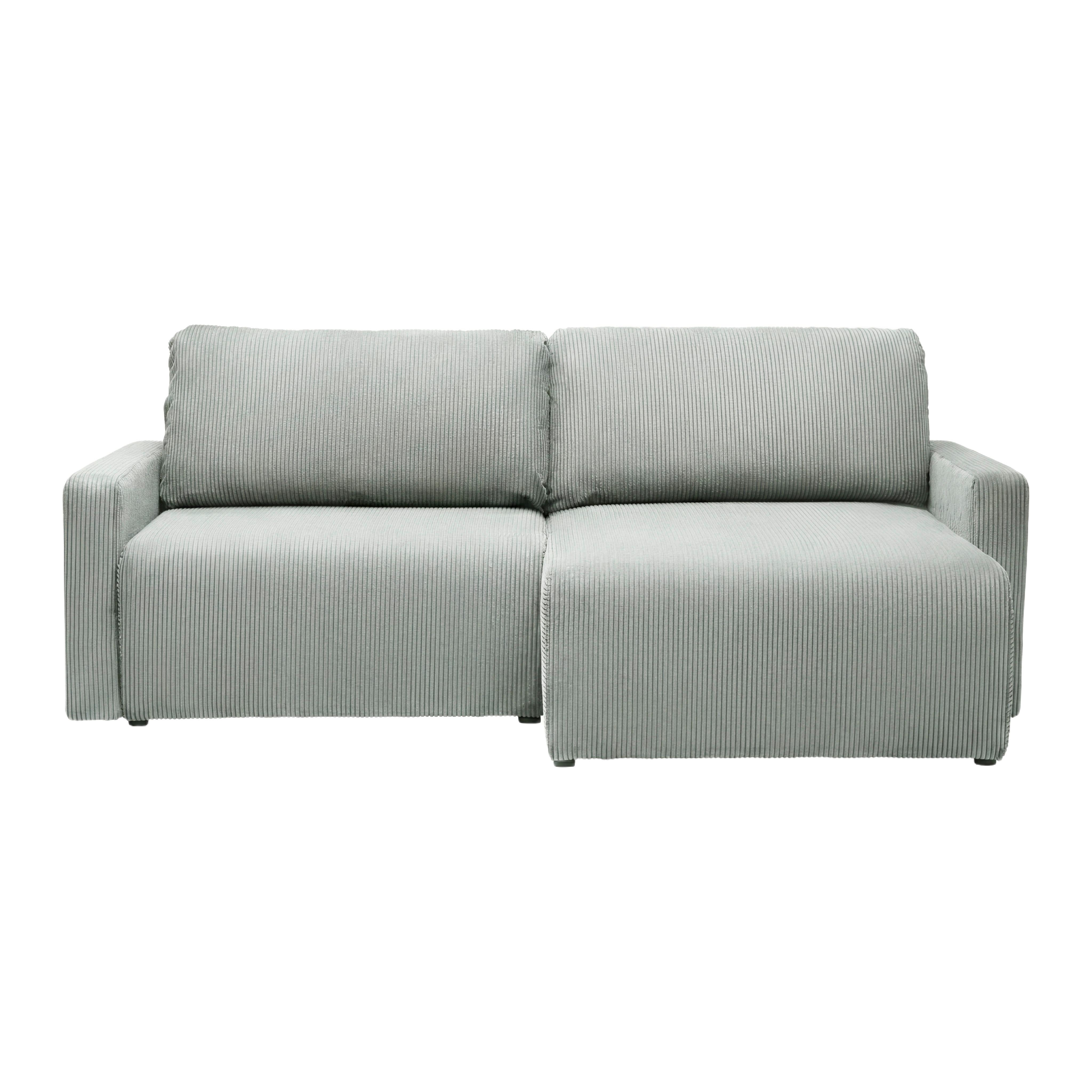Rohová sedačka DAVE, obojstranná,šalviovozel.menč. - šalviovozelená, Modern, textil (227/146cm) - Based