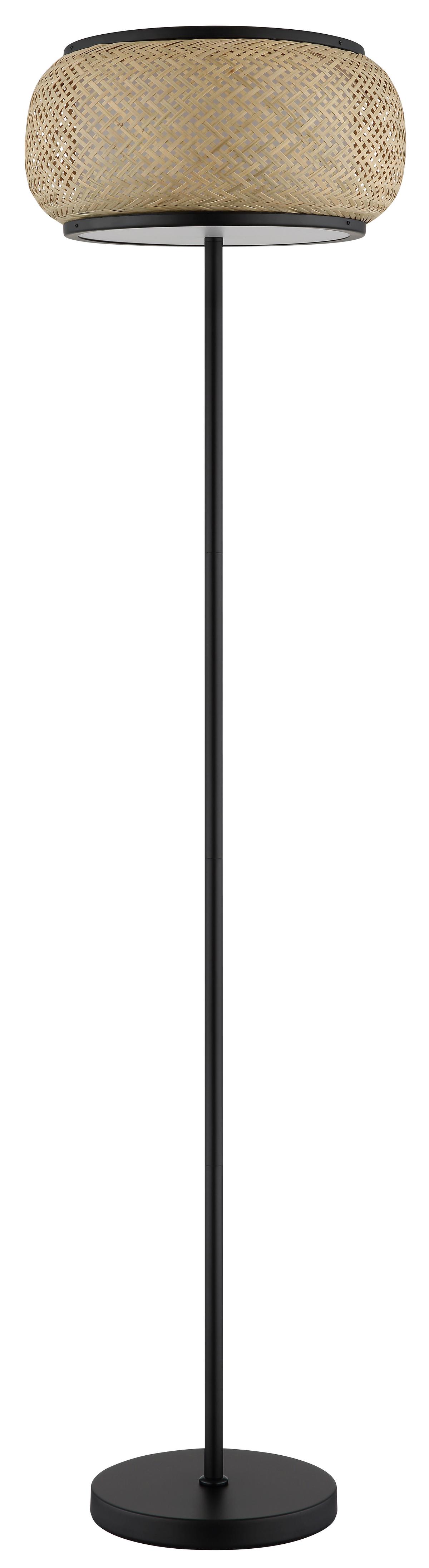 Led-stehleuchte Memory-Funktion - Schwarz/Naturfarben, Design, Holz/Kunststoff (38/146,1cm) - Globo