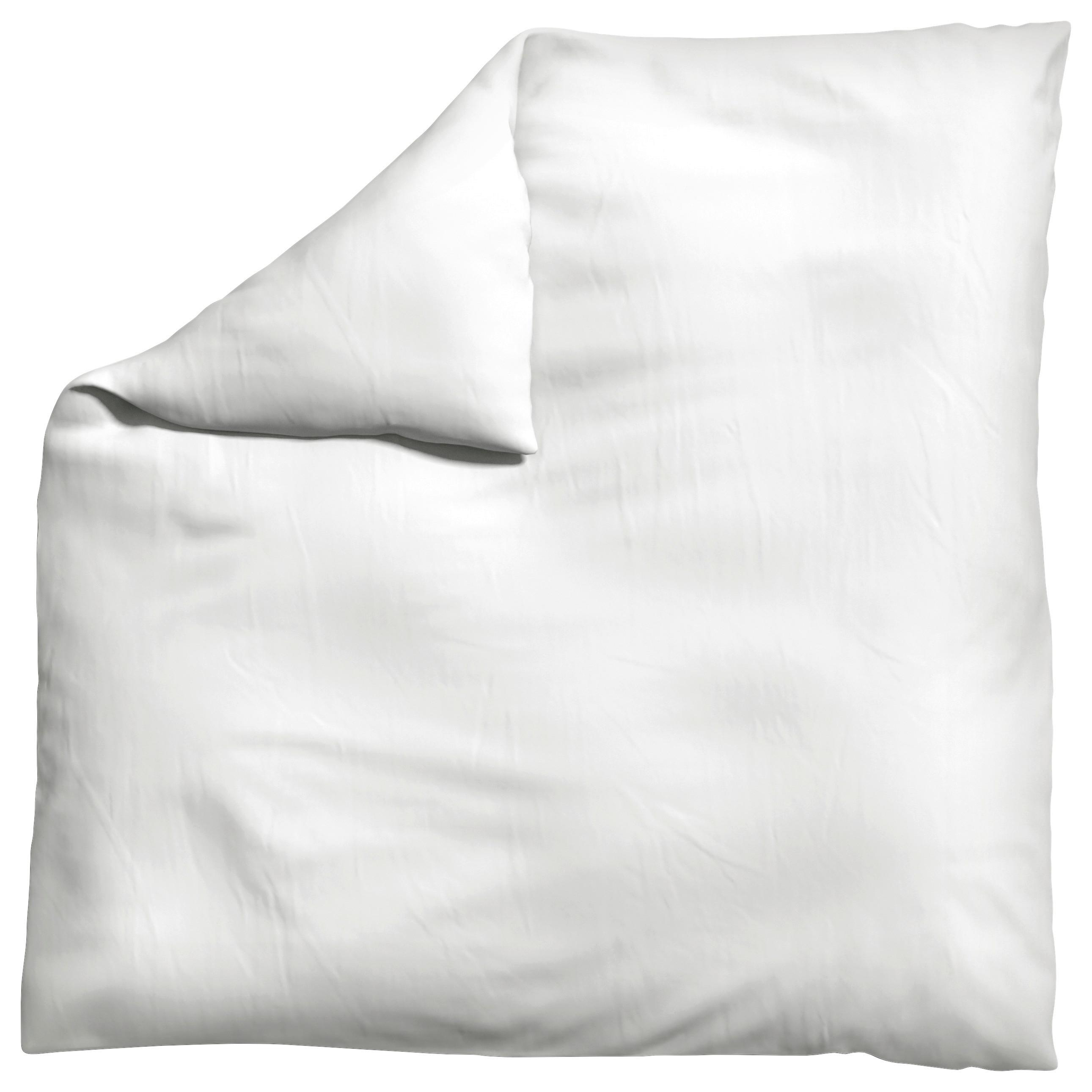 Bettdeckenbezug Woven Satin - Weiß, Basics, Textil (200/200cm) - Schlafgut