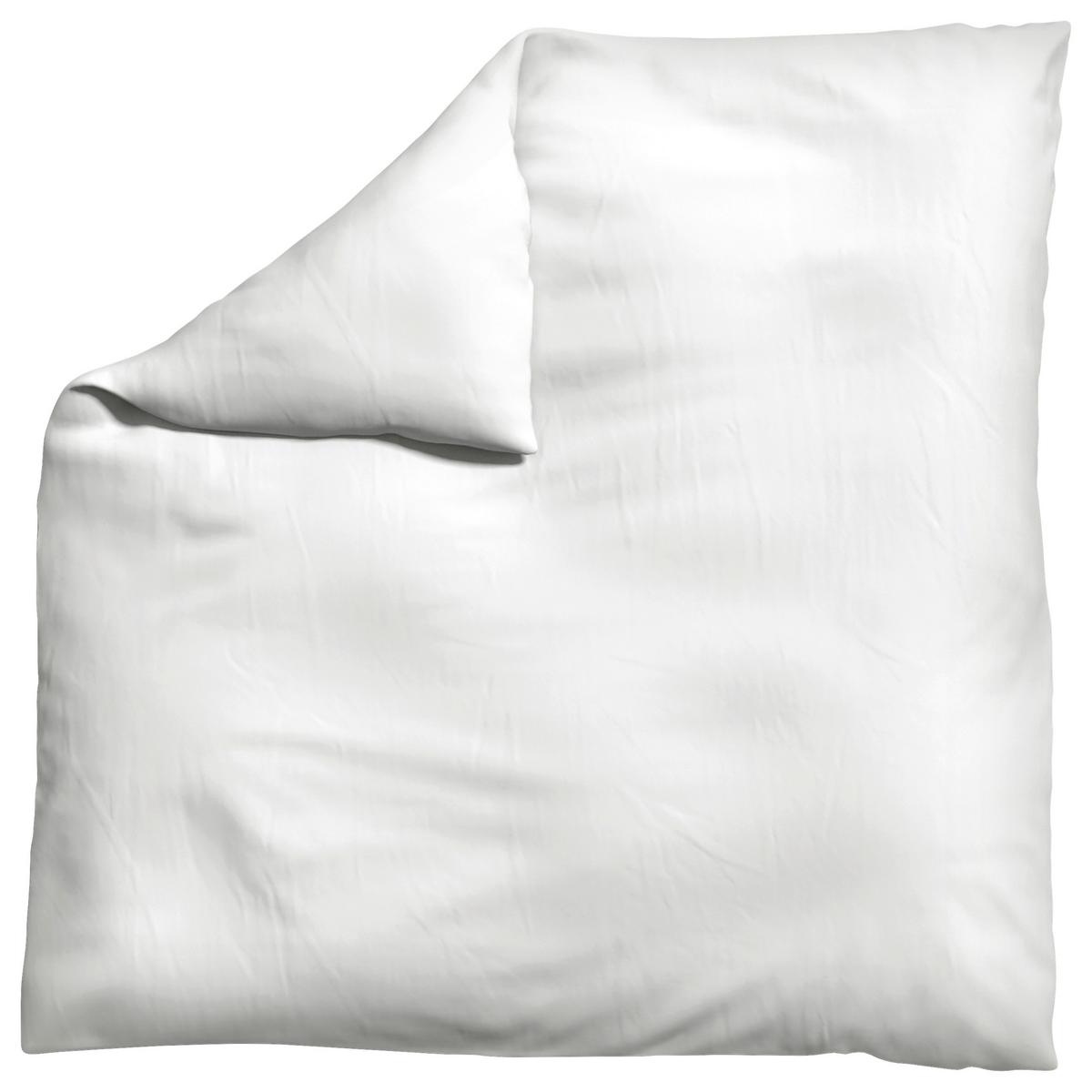 Bettdeckenbezug Woven Satin - Weiß, Basics, Textil (200/200cm) - Schlafgut