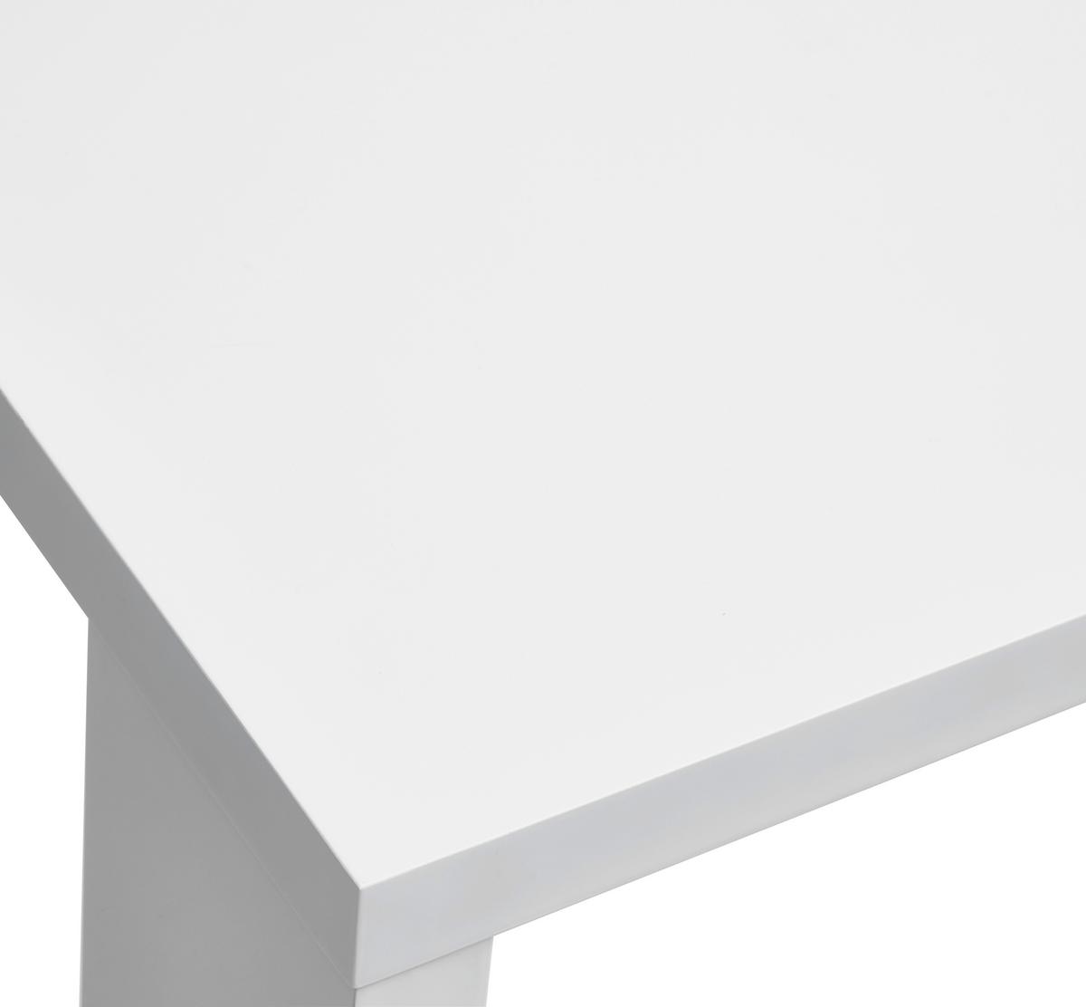 Bartisch Lyon 120x107x60 Cm Mdf Weiß Hochglanz 3 Ablagen - Weiß Hochglanz, KONVENTIONELL, Holzwerkstoff/Metall (120/107/60cm)