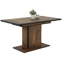 Esstisch Ariana T  120-160x80 cm Dunkelbraun/Schwarz - Dunkelbraun/Schwarz, KONVENTIONELL, Holzwerkstoff (120-160/80/76cm) - MID.YOU