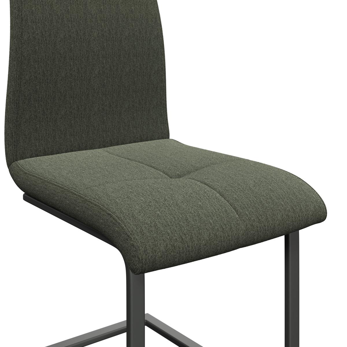 Schwingstuhl Tristan Webstoff grün, B: 41cm - Schwarz/Grün, MODERN, Holz/Textil (41/102/58cm) - James Wood