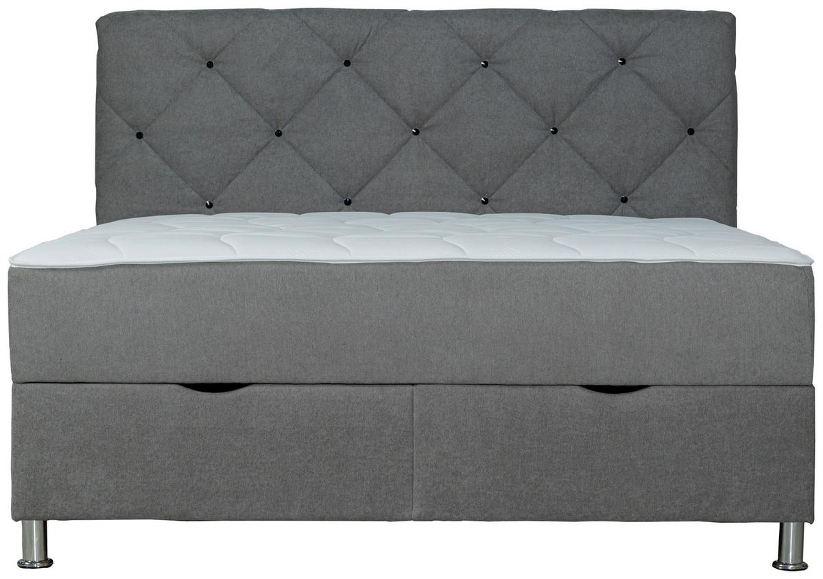 Box-ágy Black Diamond - szürke, Design, textil (180/200cm) - Modern Living