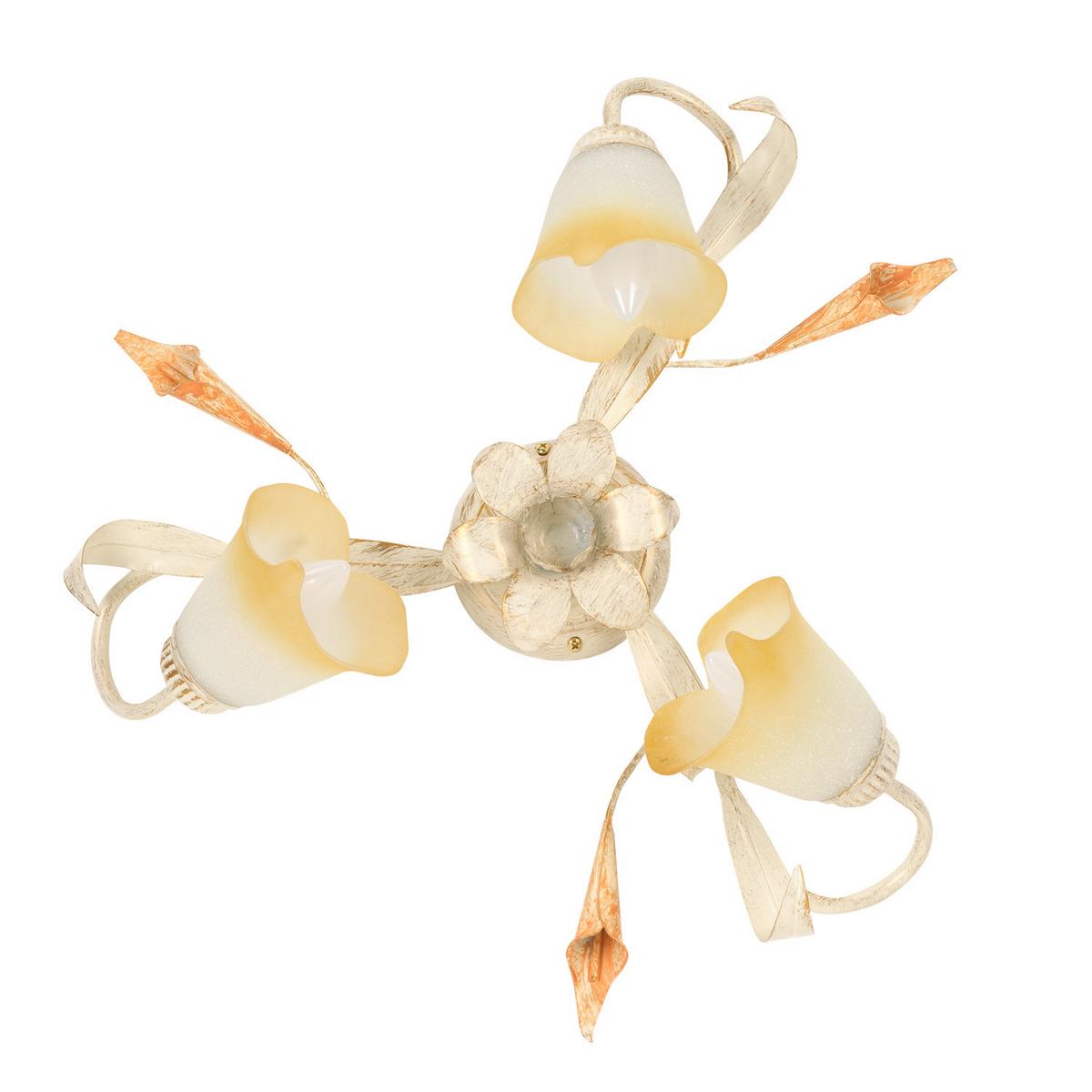 Deckenleuchte 4722/Pl3 - Weiß, KONVENTIONELL, Glas/Metall (53/20cm)