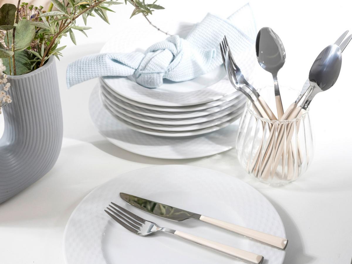 JEDÁLENSKÝ SERVIS POLO - biela, Basics, keramika - Creatable