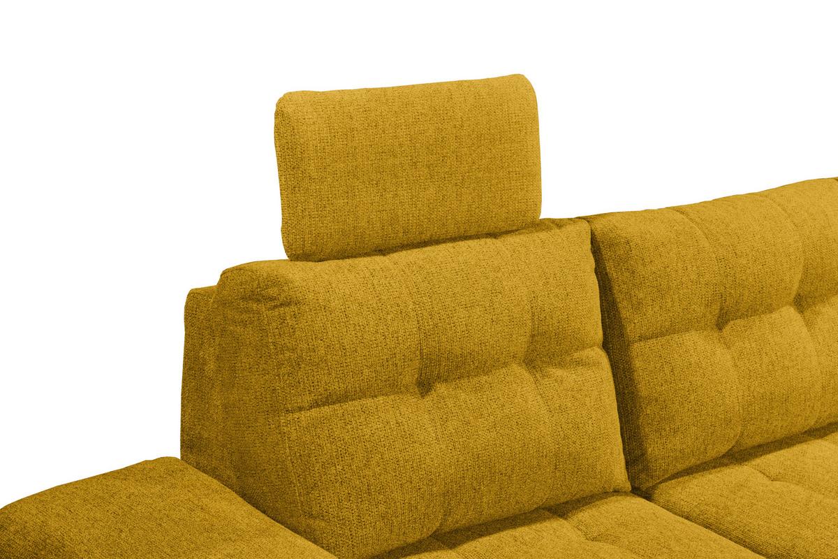 Wohnlandschaft Durban U Gelb U: 170/324/218 Cm - Gelb/Schwarz, KONVENTIONELL, Textil (170/324/218cm) - MID.YOU