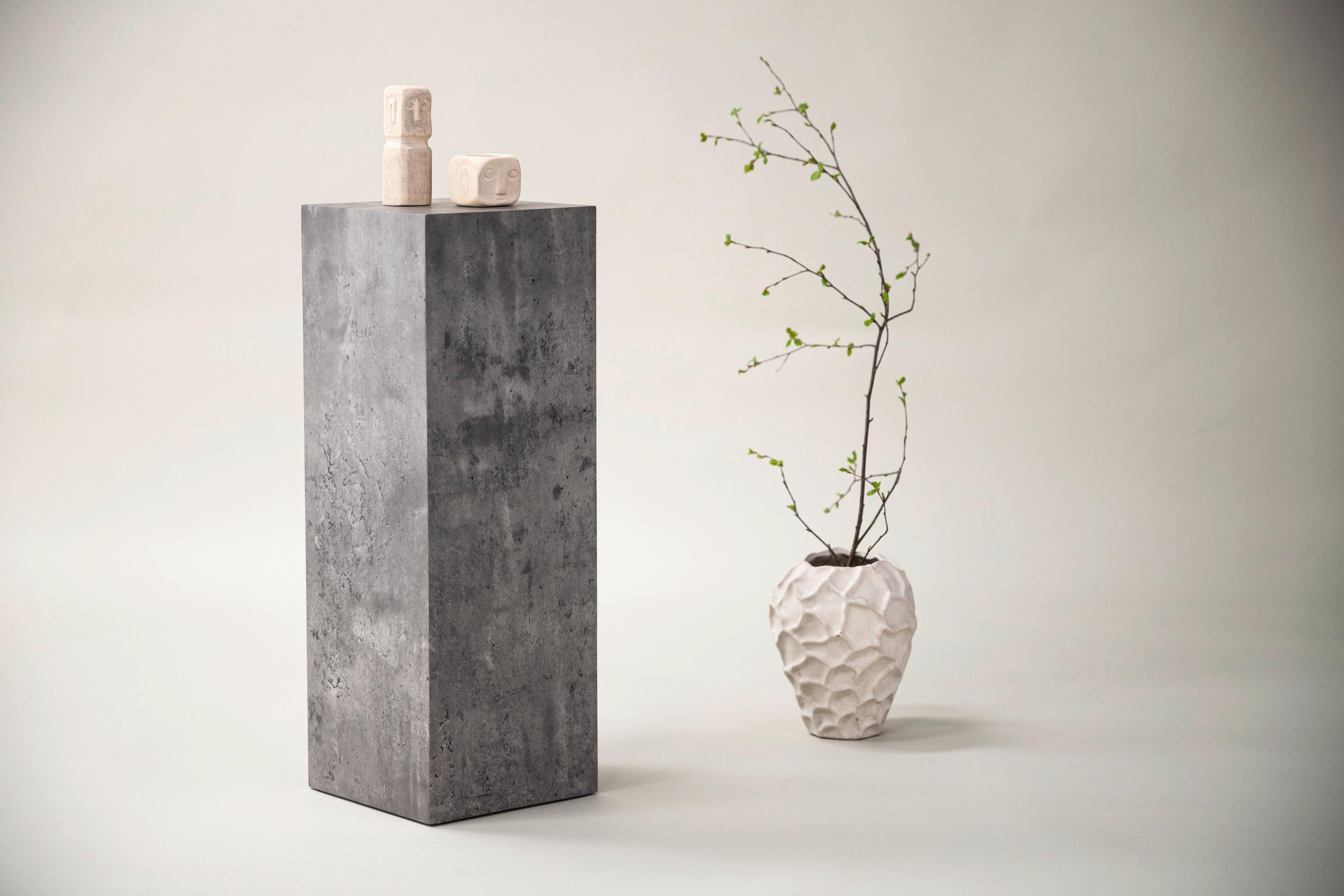 Beistelltisch Ramsvik - Grau, Design, Holz (23/23/65cm) - Livetastic