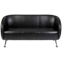 3-Sitzer-Sofa St. Lucia Schwarz - Chromfarben/Schwarz, MODERN, Textil (168/85/58cm) - MID.YOU