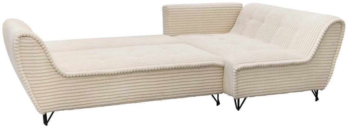 SEDACÍ SESTAVA COCOLI CORNER L - černá/krémová, Moderní, textil/plast (284/173/90cm)