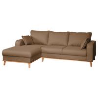 Ecksofa Beata Hellbraun S: 150x230 cm - Wengefarben/Hellbraun, Design, Textil (150/230cm) - Livetastic