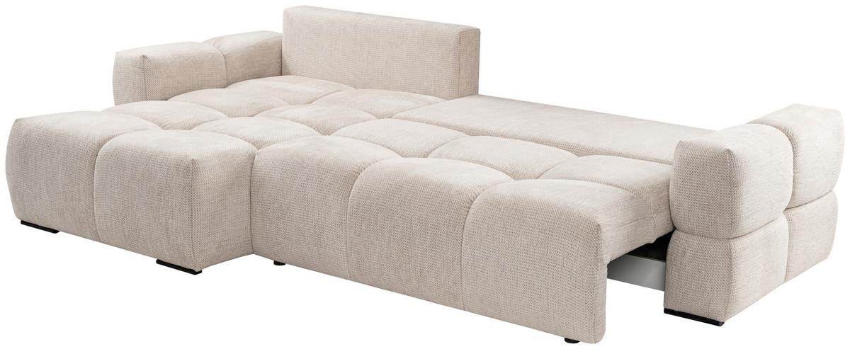 Ecksofa Taremi, Kaschmir S: 173x299 cm - Kaschmir/Schwarz, Design, Textil (173/299cm) - Stylife