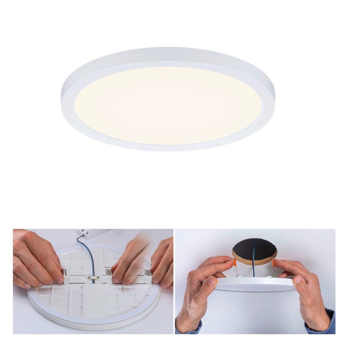 Led-paneel Ø 17,5 Cm Dimmbar - Weiß, Design, Kunststoff (17,5cm) - Paulmann