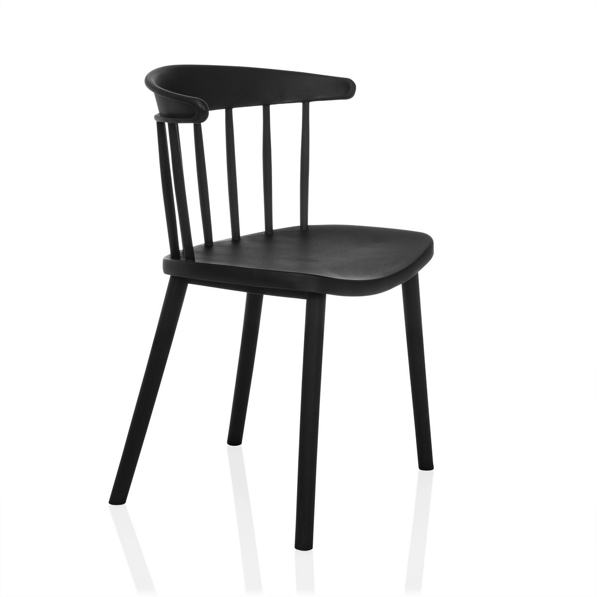 Besucherstuhl Artifo Schwarz B: 53 Cm - Schwarz, MODERN, Kunststoff (53/75/45cm) - MID.YOU