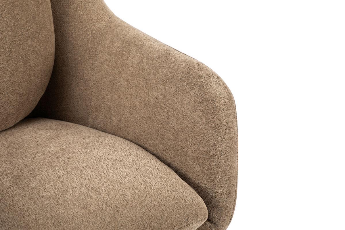Drehstuhl Amalfi Beige B: 58 cm - Beige/Schwarz, MODERN, Kunststoff/Textil (58/91-99/71cm) - MID.YOU