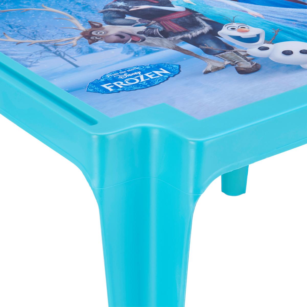Kindertisch Eisprinzessin Hellblau Kunststoff Wetterfest - Hellblau, MODERN, Kunststoff (55/50/44cm)