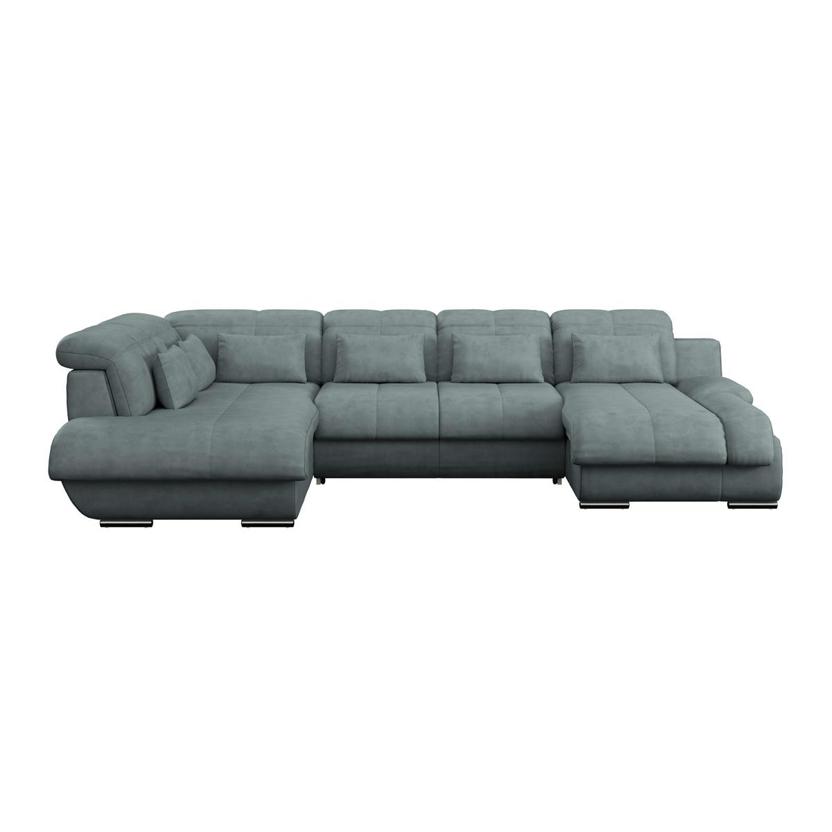 Wohnlandschaft Multi - Chromfarben/Grau, MODERN, Textil (228/345/184cm) - Luca Bessoni