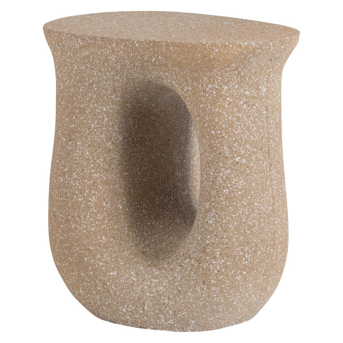 Beistelltisch Moson Beige B: 42 cm - Beige, Design, Keramik/Metall (42/33/45cm) - Livetastic