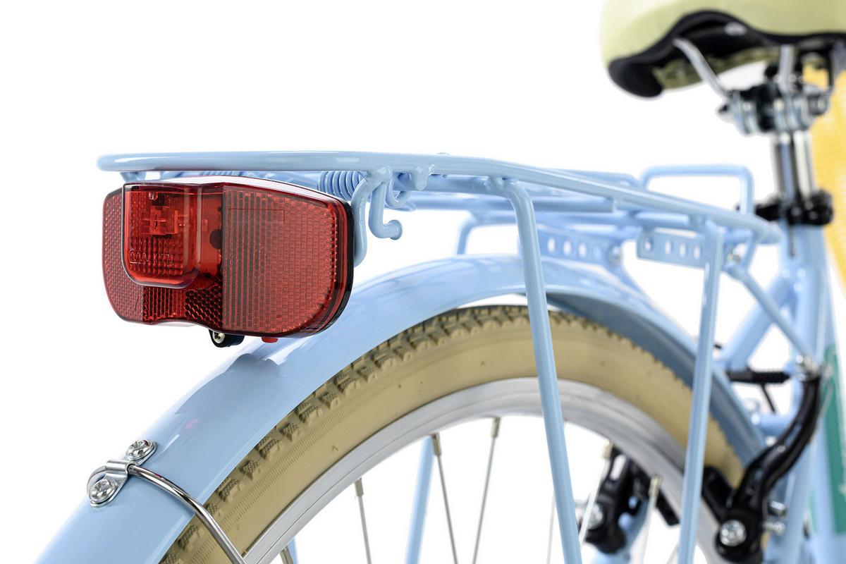 Citybike Damen 26 Zoll Cantaloupe Mit Korb 6 Gänge - Blau/Gelb, Basics, Metall (180/70cm) - Da Capo