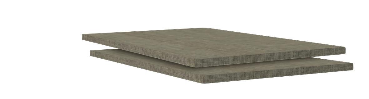 Einlegebodenset Unit - Braun, MODERN, Holzwerkstoff (44,5/1,8/54,4cm) - Ombra