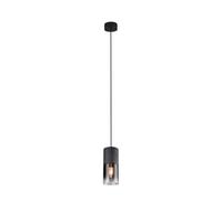 Hängeleuchte Robin H: 23-150cm 1-Flammig, Beliebig Kürzbar - Schwarz, Design, Glas/Metall (10/23-150cm) - Trio Leuchten