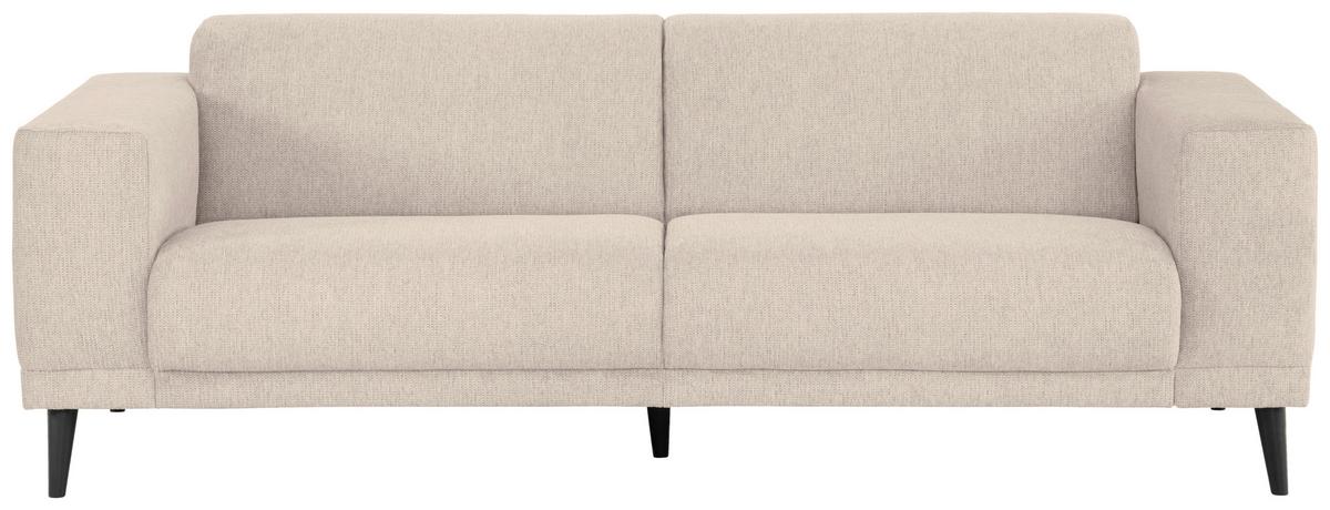3-sitzer-sofa Oslo Beige B: 218 Cm - Beige/Schwarz, Design, Textil (218/77/93cm) - MID.YOU