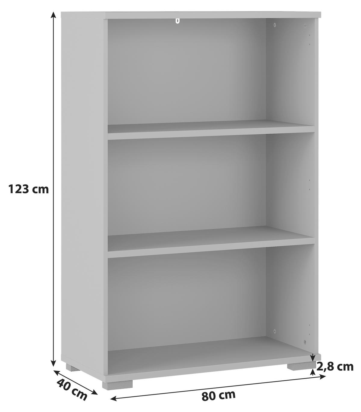 Aktenregal GW-Profi Graphitfarben B: 80 cm - Anthrazit/Schwarz, KONVENTIONELL, Holzwerkstoff (80/123/40cm) - Germania