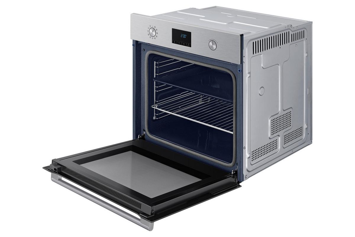 Einbaubackofen Nv68a1170bs/Ol - Silberfarben/Schwarz, Design, Glas/Metall (59,5/59,5/57cm) - Samsung