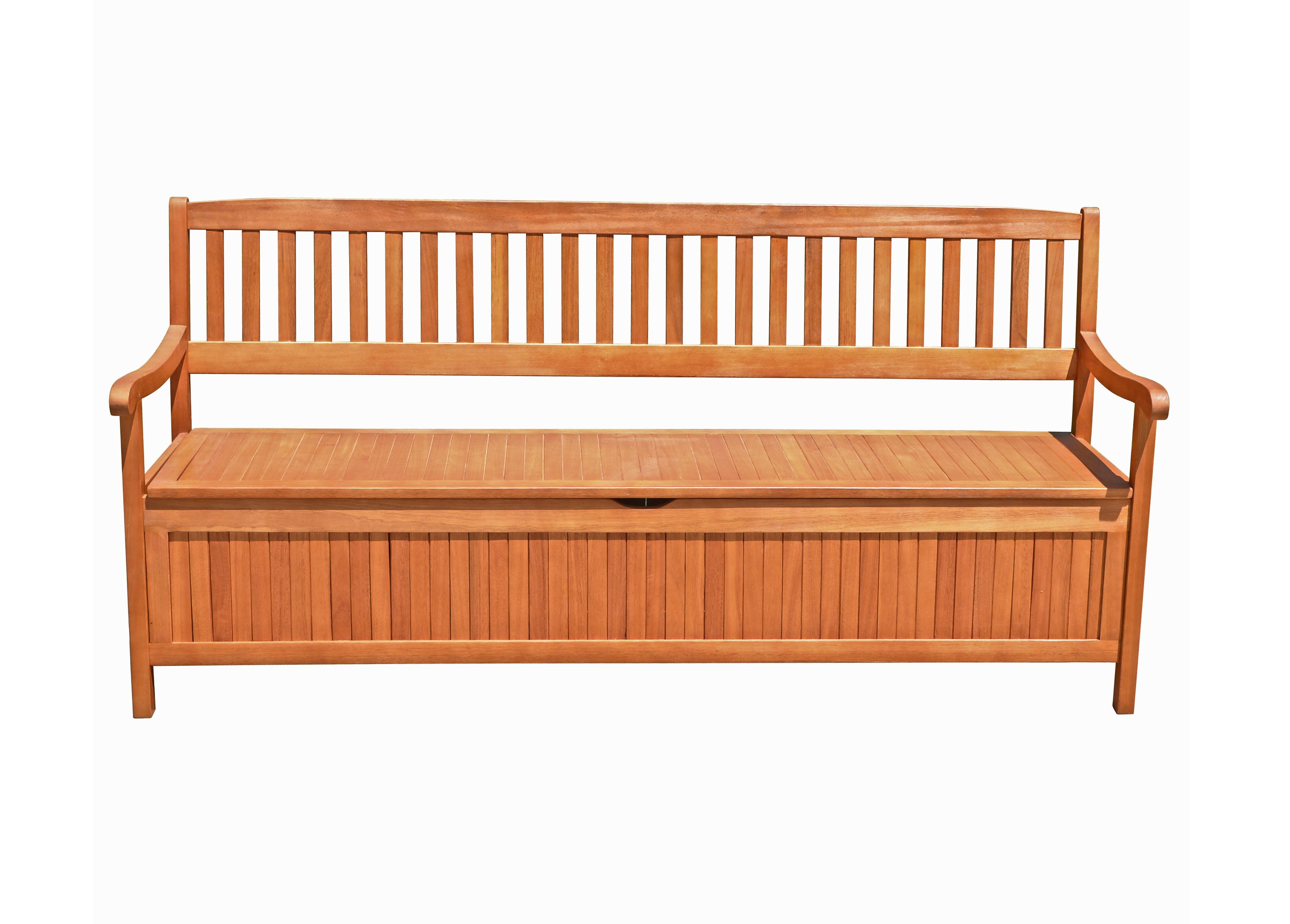 Gartenbank Holz Houston 4-Sitzer - Eukalyptusholzfarben/Braun, MODERN, Holz (17/90/59cm) - Gardenson