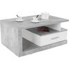 Couchtisch Mit Stauraum Iguan, Betonoptik/weiß - Weiß/Grau, MODERN, Holzwerkstoff (110/45/67cm)