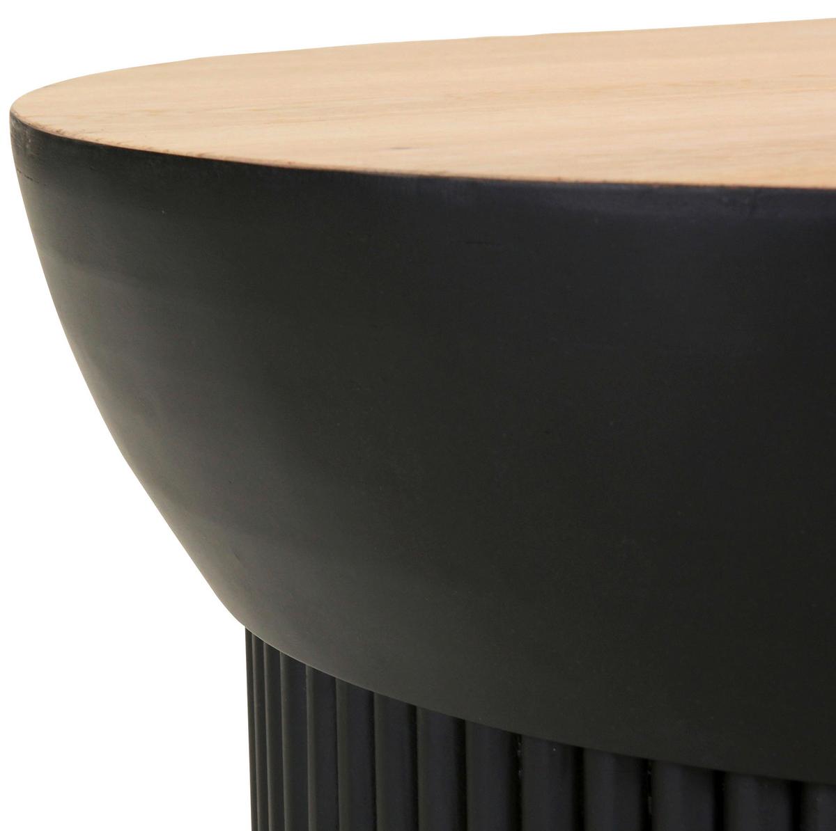 Konzola TIFFY s úložným priestorom - čierna/farba duba, Modern, drevo/kompozitné drevo (130/76/40cm) - Mömax