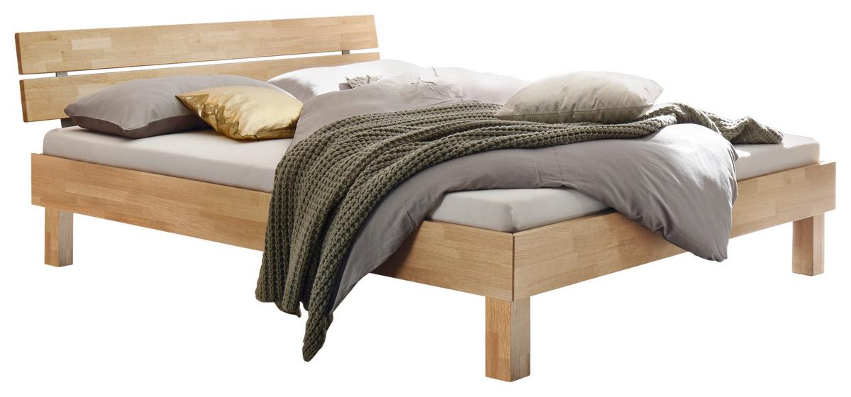 Bett Prato Kopfteil Mit 2 Paneele 160x200 Cm - Eiche Bianco/Eichefarben, Natur, Holz (160/200cm) - Hasena