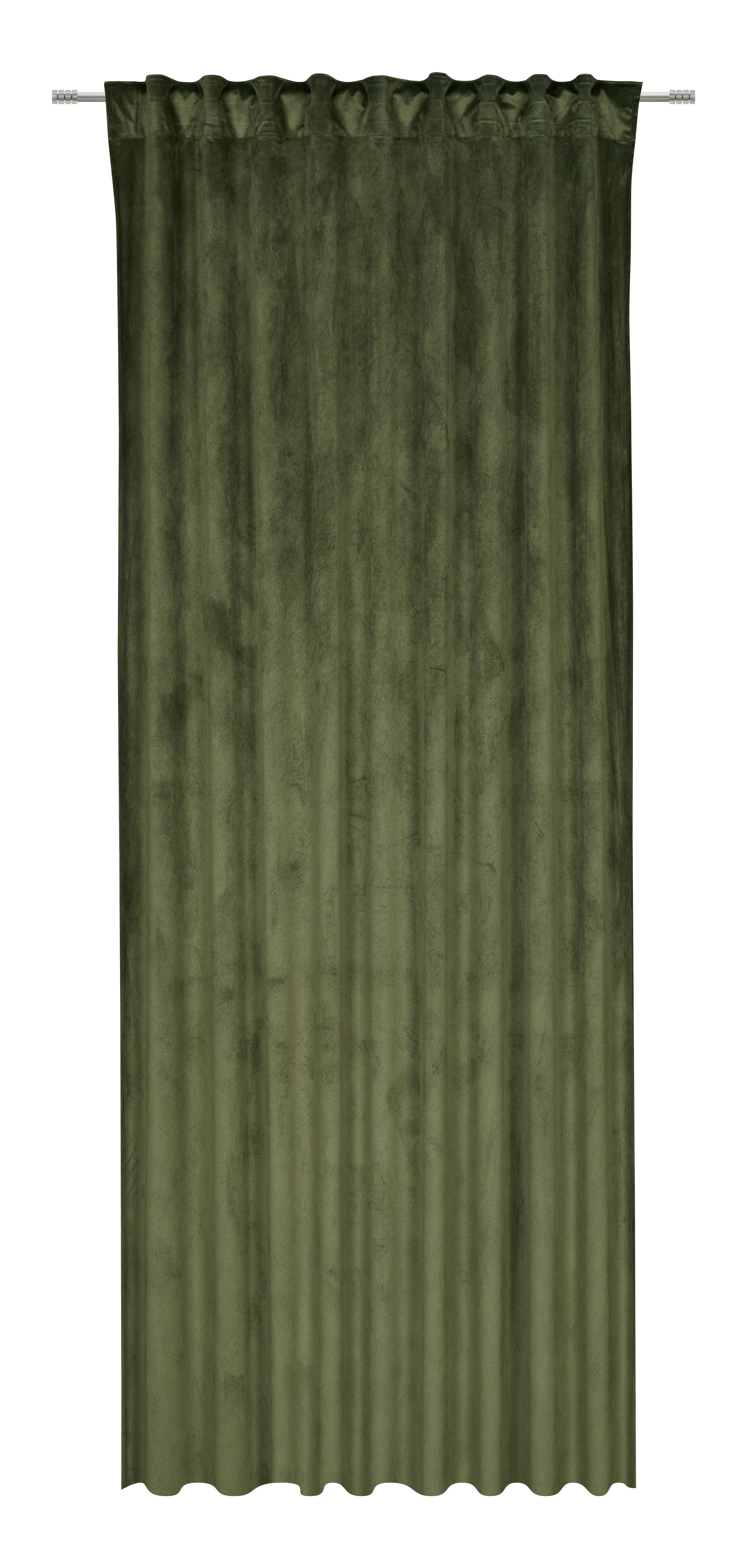 HOTOVÝ ZÁVES BIANCA - zelená, Konventionell, textil (140/245cm) - Modern Living