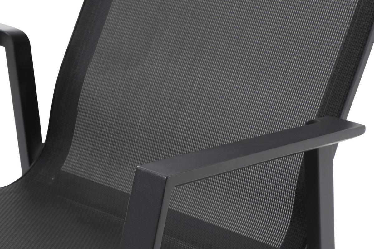 Gartentischgruppe Reno Set + Silva 7tlg - Anthrazit, MODERN, Keramik/Metall (100/88/220cm) - Siena Garden