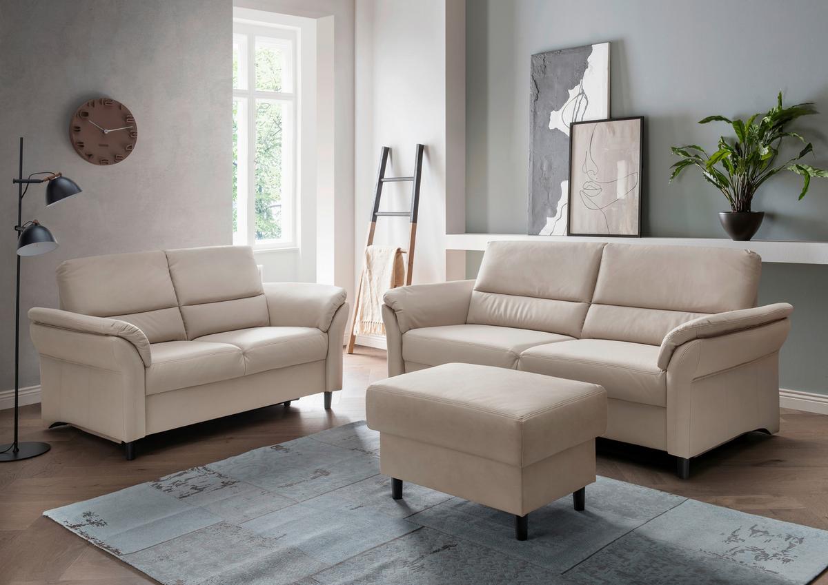 3-Sitzer-Sofa Cavoli, Beige B: 192 cm - Beige/Schwarz, MODERN, Textil (192/90/89cm) - Livetastic