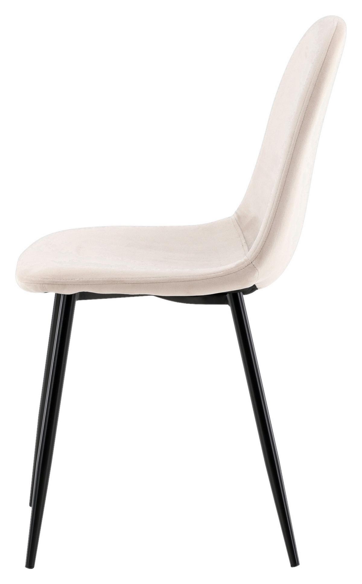 Stuhl-Set Polar - Beige/Schwarz, Design, Textil/Metall (44/88/53cm) - Livetastic
