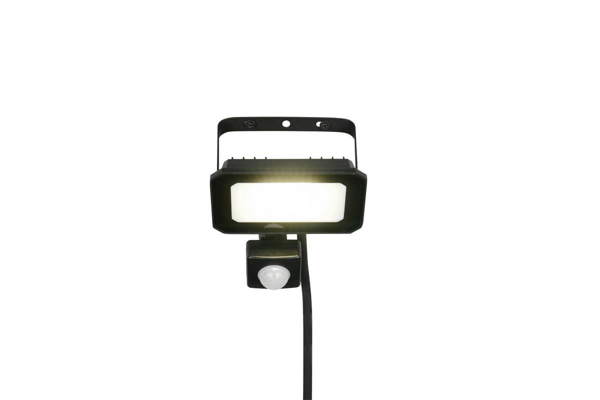AUßENWANDLEUCHTE 4000K, kaltweiß - Schwarz/Weiß, Design, Glas/Metall (14/12/11cm)