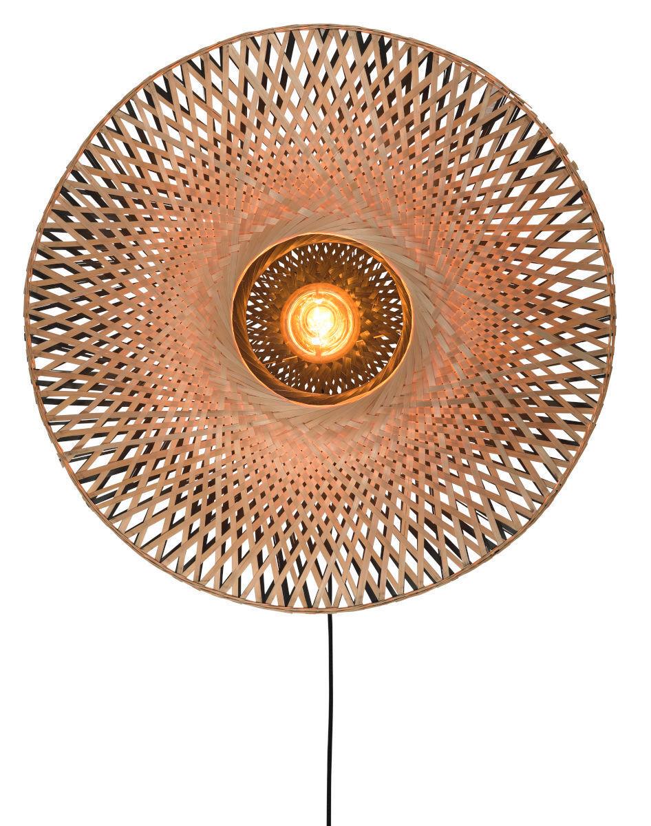 Wandleuchte Kalimanta 1-Flammig - Hellbraun/Schwarz, Natur, Naturmaterialien (87/20cm) - Good & Mojo