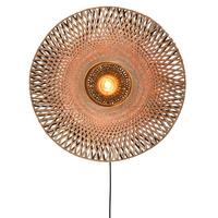 Wandleuchte Kalimanta 1-Flammig - Hellbraun/Schwarz, Natur, Naturmaterialien (87/20cm) - Good & Mojo