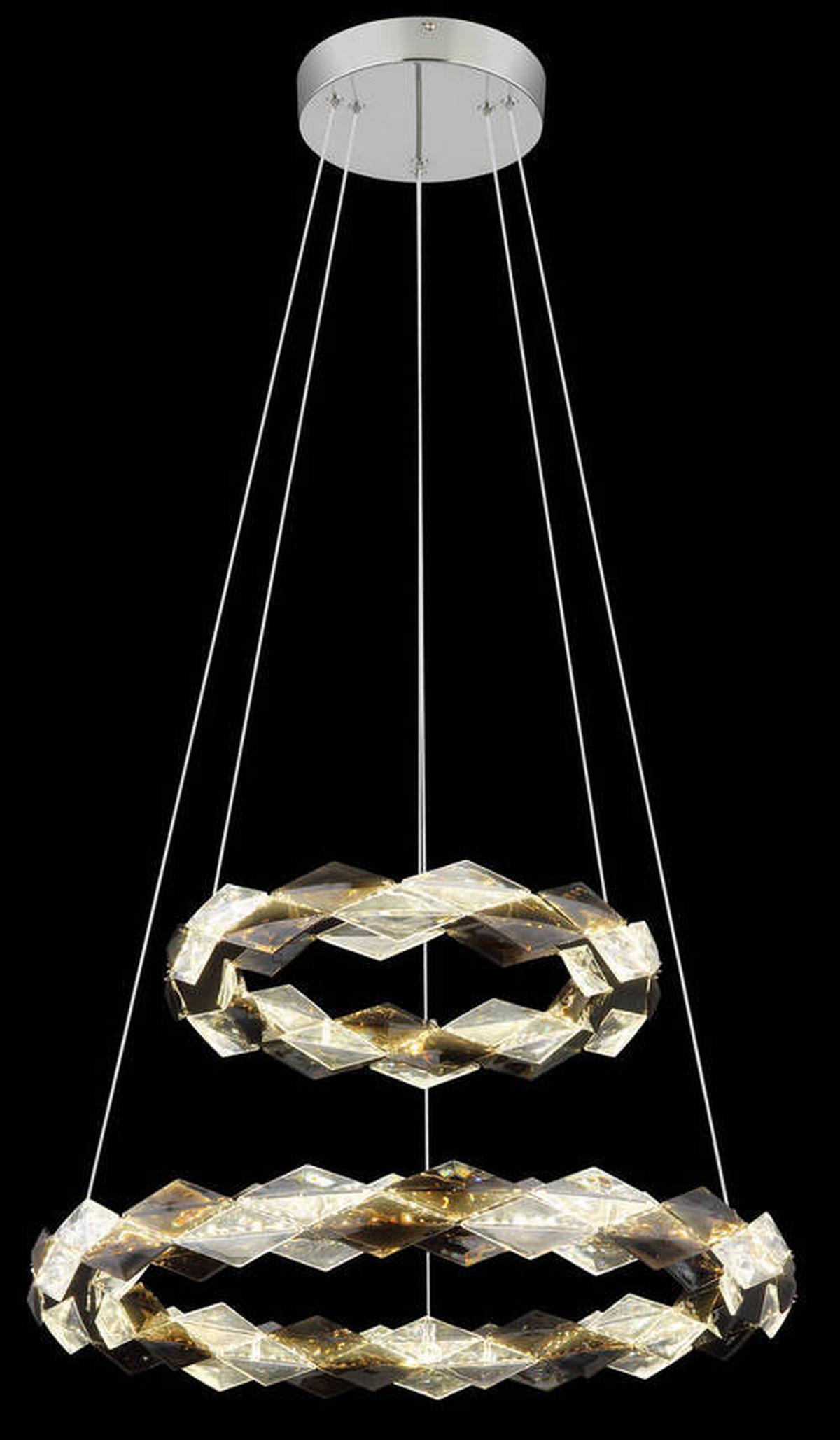 LED-Hängeleuchte 67318h2 - Klar, Design, Kunststoff/Metall (55/130cm) - Globo