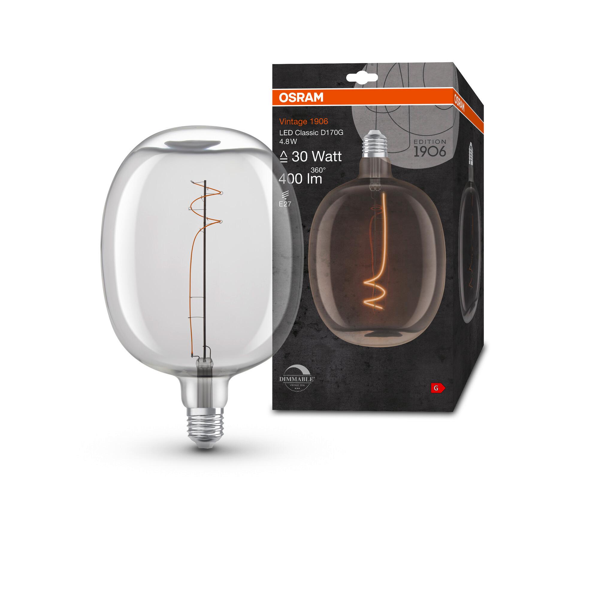 LED-Leuchtmittel Vintage 1906 Led Dim30 4.8w/27 - Klar, Basics, Glas (17/27cm) - Ledvance