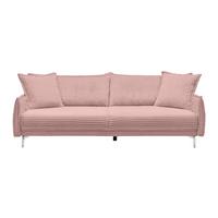 Veľká pohovka Kiss KISS -TOP- - chrómová/staroružová, Modern, kov/drevo (241/90/117cm) - Mömax