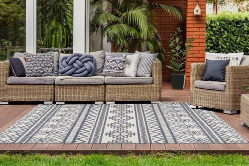 Webteppich Anthrazit/creme Yoga 80x150 Cm - Anthrazit/Creme, Basics, Textil (80/150cm) - Kayoom