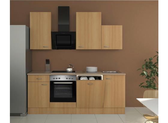 Küchenblock Nano 220cm Buche - Edelstahlfarben/Buchefarben, MODERN, Holzwerkstoff (220/60cm) Küchenblock Nano 220cm Buche - Edelstahlfarben/Buchefarben, MODERN, Holzwerkstoff (220/60cm)