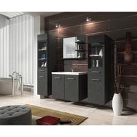 Koupelna 5-dílná MADRIT dekor antracit matný - bílá/antracitová, Lifestyle, kompozitní dřevo/plast (120cm) - P & B