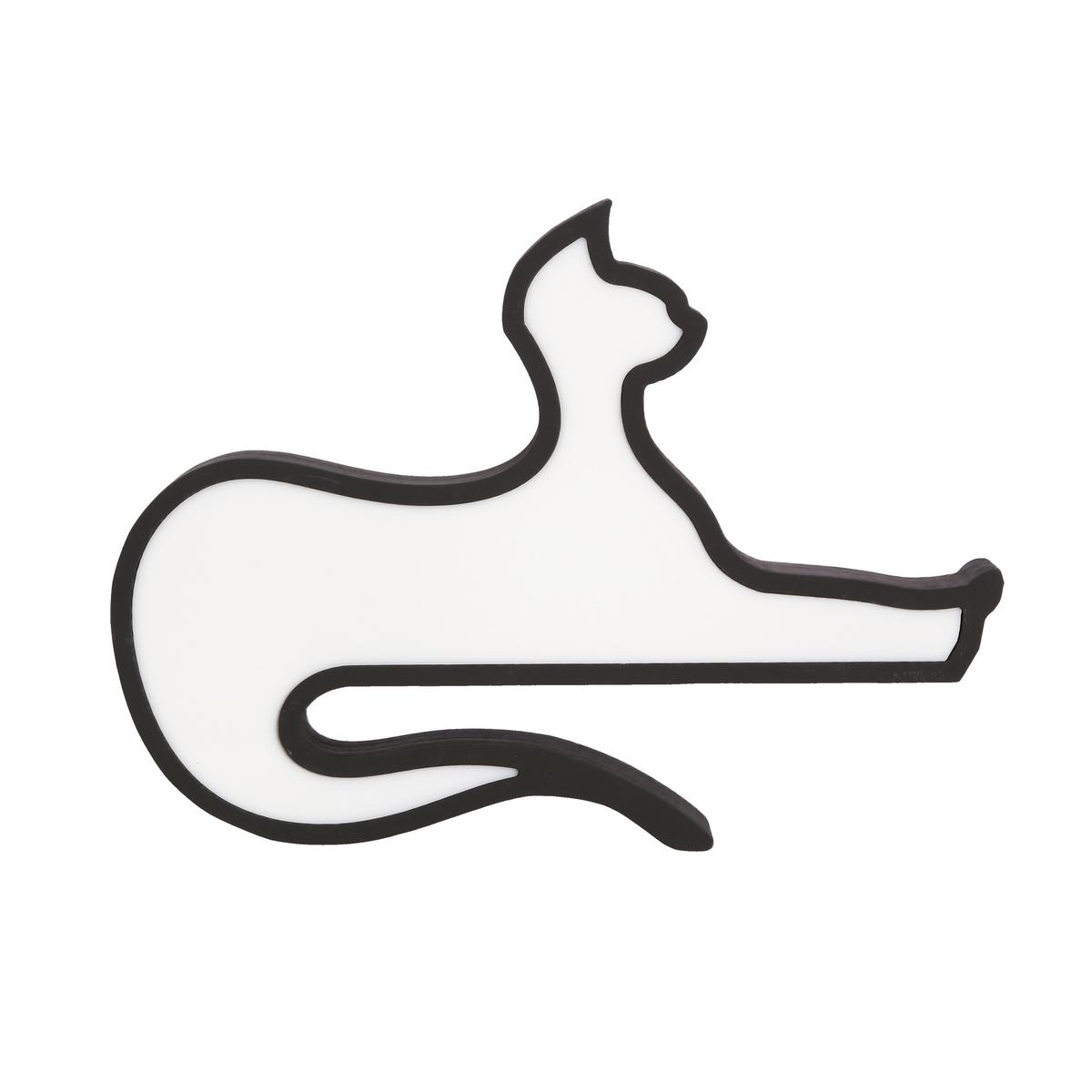 Kindertischleuchte 41-11817 Cat - Schwarz, Basics, Holzwerkstoff/Kunststoff (28.5/3.5/20.5cm)