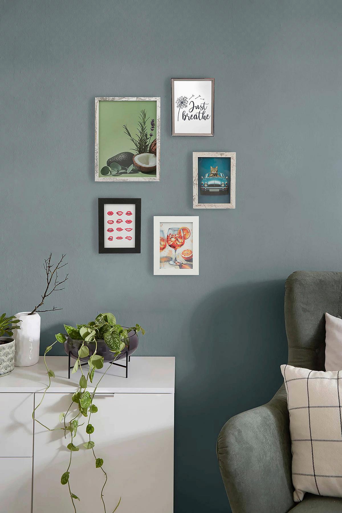 Képkeret Cameo - világosszürke, Basics, műanyag/Üveg (13,7/18,7/1,8cm) - Luca Bessoni