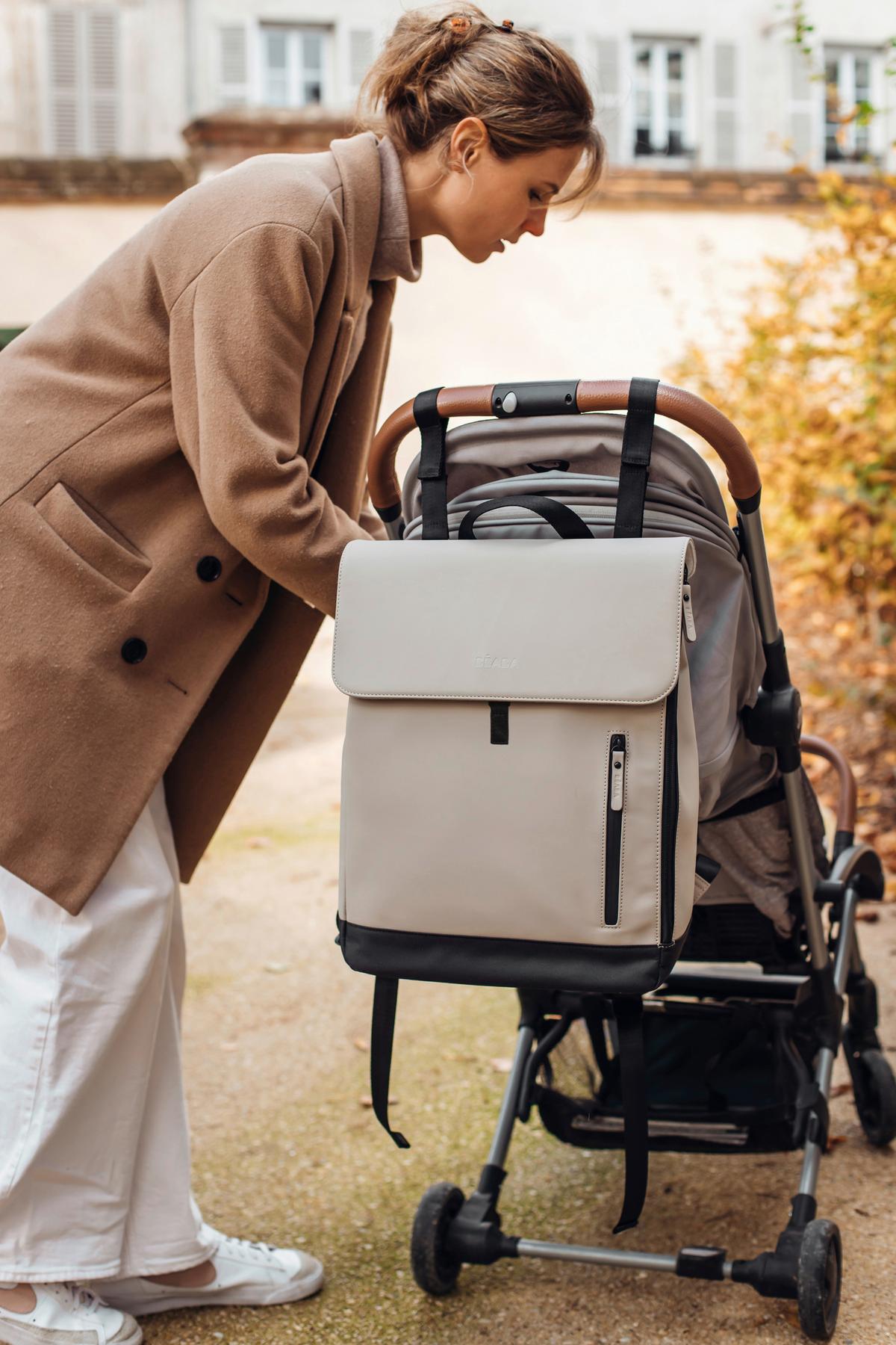 Wickelrucksack Oslo Clay Beige, B: 34 cm - Beige/Hellgrau, KONVENTIONELL, Kunststoff (34/15/43cm) - Beaba