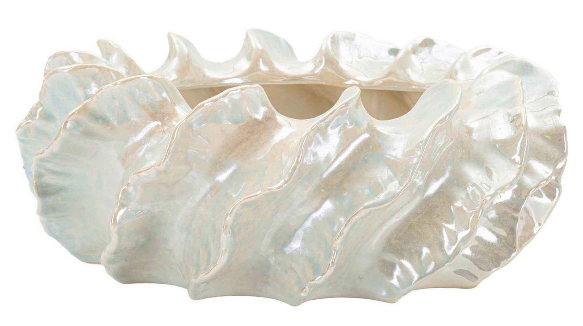 Vase Personnel Basket Perlmutt B: 43,5 cm - Perlmutt, Basics, Keramik (43,5/16/43cm)