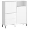 Kommode Avenale Weiß B: 105,4 Cm - Schwarz/Weiß, Trend, Holzwerkstoff (105,4/117,2/40cm)